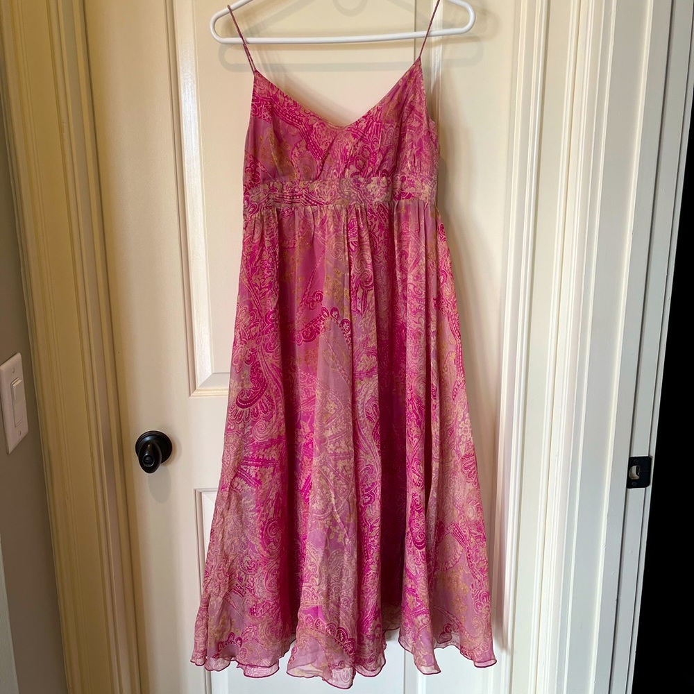 Diane von Furstenburg silk spaghetti strap cocktail dress (size 2)